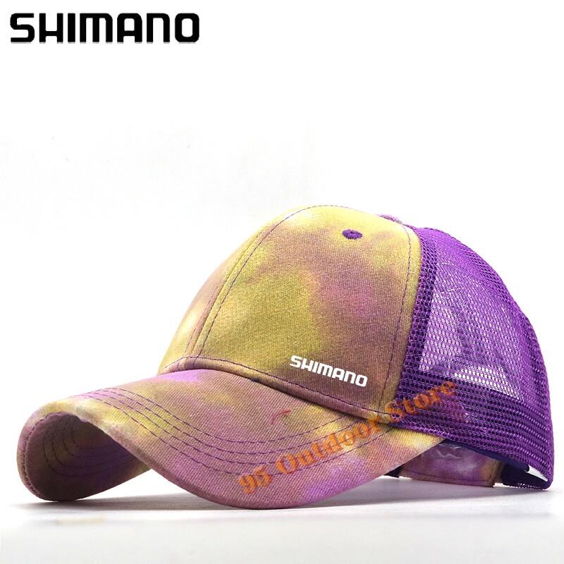 台灣現貨Shimano 男士釣魚太陽帽帽子印花戶外防曬登山帽騎行帽速乾防