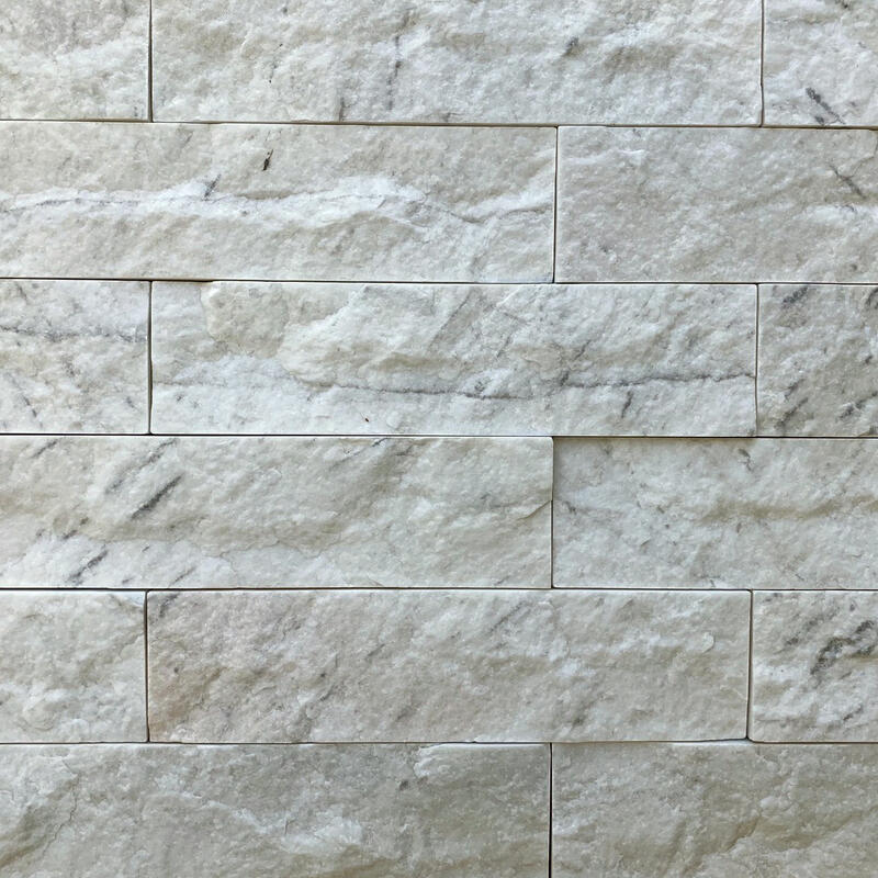 白晶石 劈面 7.5*30cm (白色 石材 建材 牆面材 壁材 圍牆 景觀 DIY)