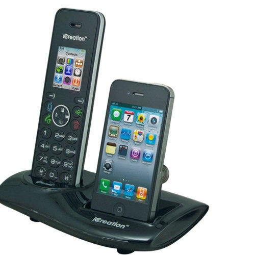 【山豬的店】iCreation i-650 DECT彩色螢幕無線電話 (內建Iphone充座)黑色