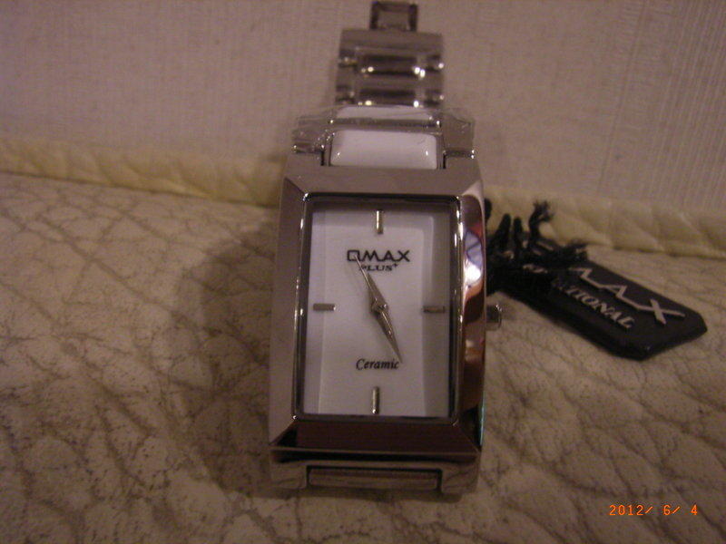 [黎黎屋]OMAX不銹鋼+陶瓷錶帶.飛機彈扣手錶