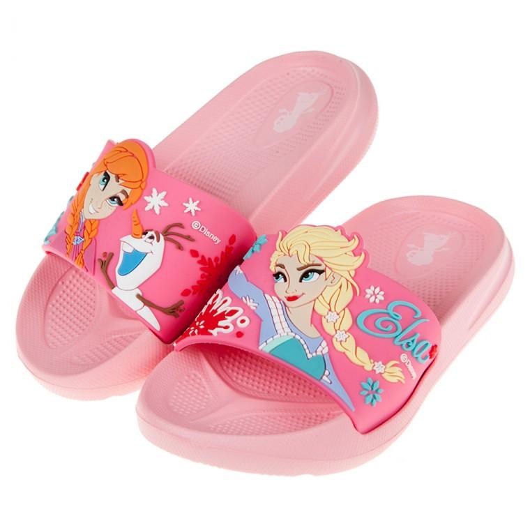 童鞋(16~21公分)Disney迪士尼冰雪奇緣粉紅立體兒童輕量拖鞋B9G013G