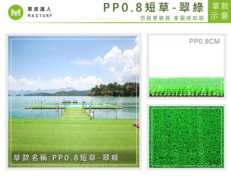 【草皮達人】 人工草皮PP 0.8CM翠綠色 每平方公尺NT140元(每才不到13元含稅價) 塑膠地毯