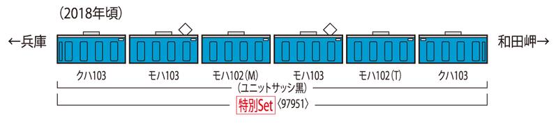 玩具共和國] TOMIX 97951 特別企画品JR 103系通勤電車(和田岬線)セット