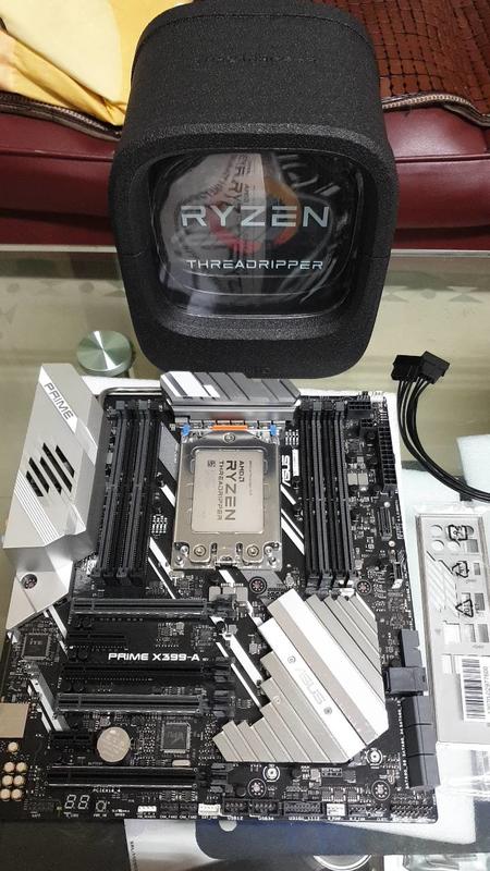 AMD Ryzen Threadripper 1950X + ASUS PRIME X399-A 附檔板