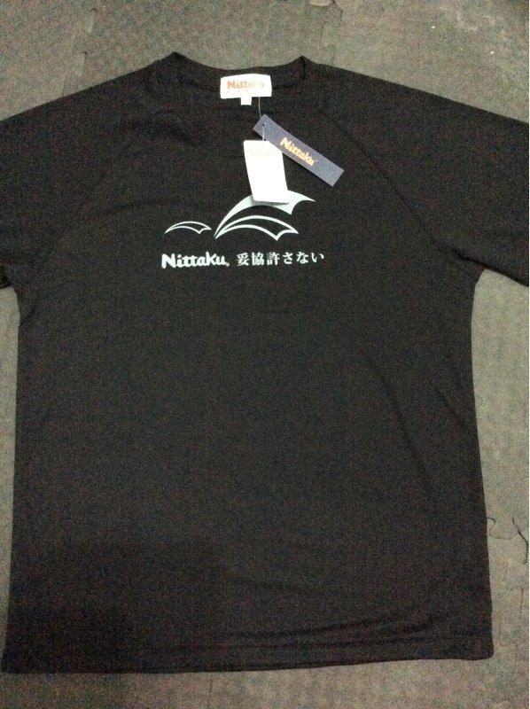 桌球孤鷹~正品Nittaku球衣~(黑色)~材質好~穿著舒適~新貨到特價270!