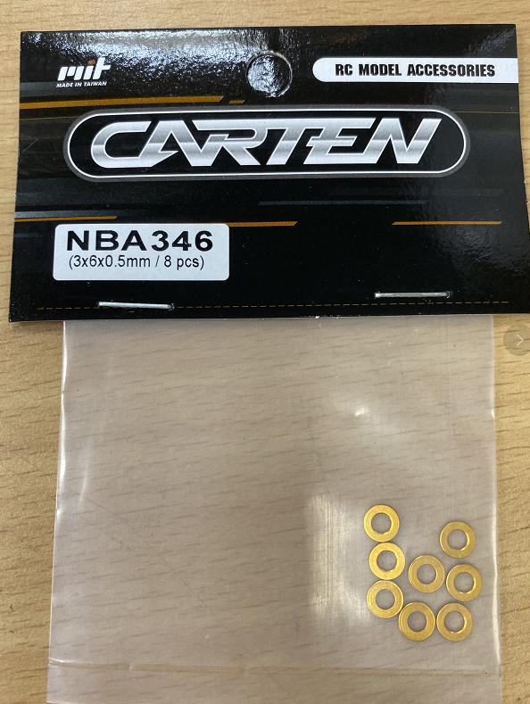 上手遙控模型  Carten 凱登 1/10 M210 鋁合金墊片 3x6mm NBA346 NBA347 NBA348