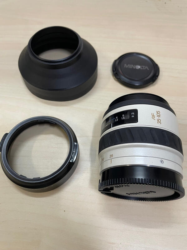 收藏品-珍珠白MINOLTA AF 35-105mm F3.5-4.5 new版 變焦標準鏡頭-SONY A接環