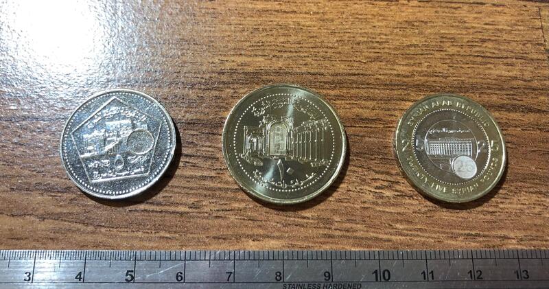 【超值硬幣】敘利亞2003年 5-10-25Pound 錢幣三枚一組，隱藏字版本，絕版少見~
