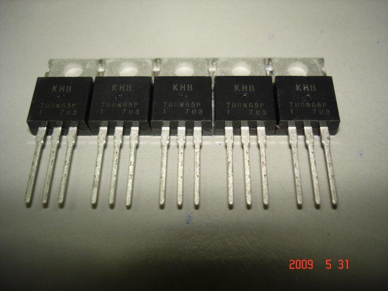 MOS FET ( 場效 電晶體 ) ( KEC  KHB7D0N65P1 ) TO-220AB (N-CH)  650V  7A  1.4Ω  160W