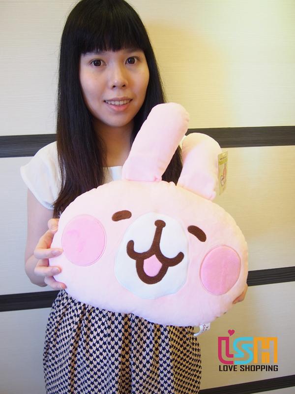 【愛購樂】 卡娜赫拉 粉紅兔兔 抱枕 37CM Kanahei 正版授權 玩偶 娃娃