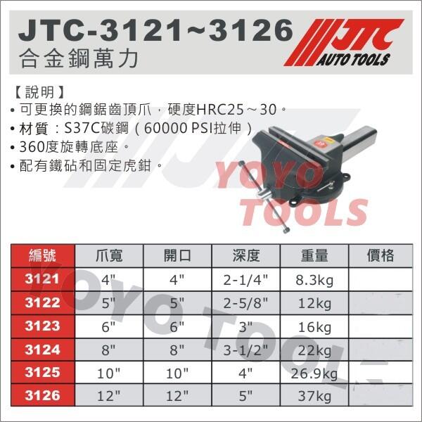 YOYO汽車工具】JTC-3124 合金鋼萬力8