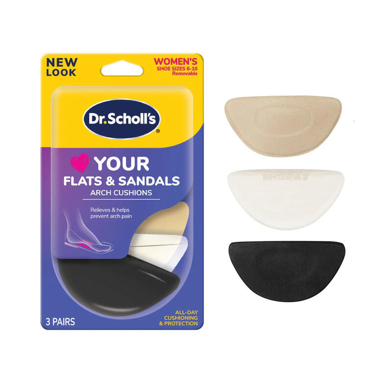Dr. Scholl's 爽健 樂愛涼鞋足弓舒適鞋墊 3對入(女用) 平底鞋 鞋墊 女用鞋墊 足弓支撐【DDBS】