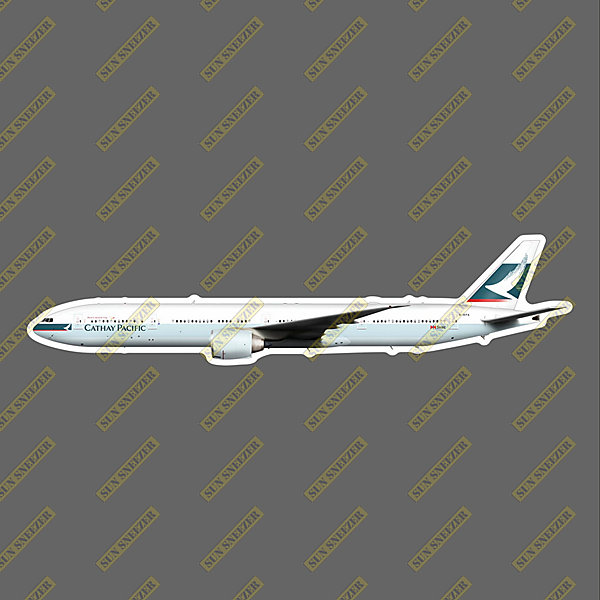國泰航空 舊塗裝 B777 擬真民航機貼紙 防水 尺寸165MM