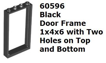 【磚樂】LEGO 樂高 60596 4535834 Door Frame 1x4x6 黑色 門框