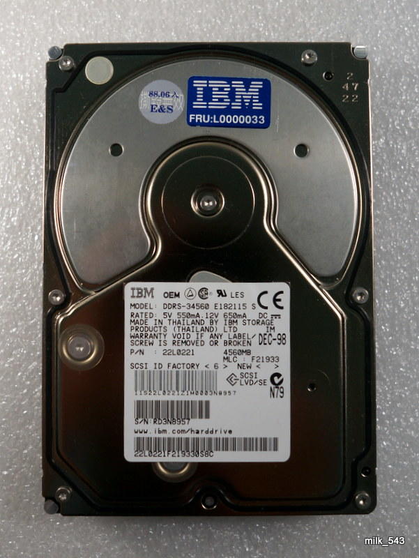 『34』IBM DDRS-34560 68PIN 4.5G/7200RPM