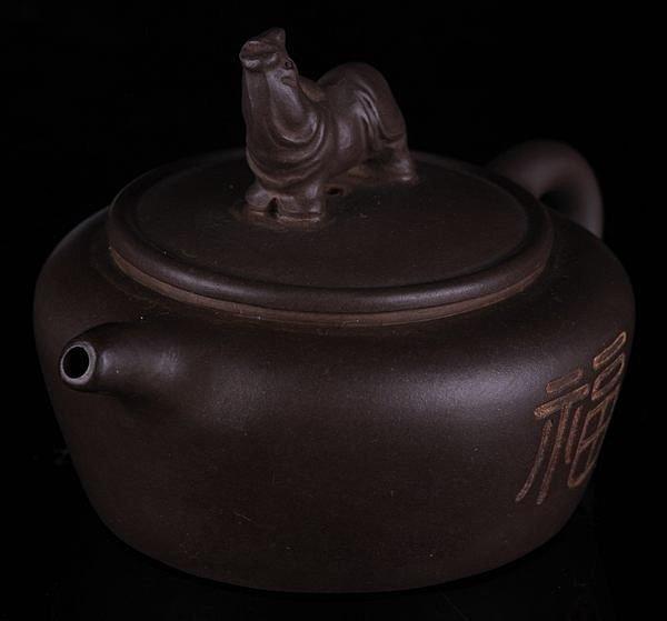 中国骨董【 紫砂陶硯筆置き兼用】中国宜興紫砂名品超人気作家吳建華02年精製　在銘 宜兴紫砂壶羊建鹏/国家级高级工艺美术师{泉韵} 手工正品160c