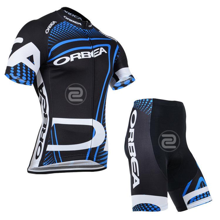 【綠色運動】2014款黑藍ORBEA 自行車服  腳踏車服 車衣車褲短套裝 吸濕排汗