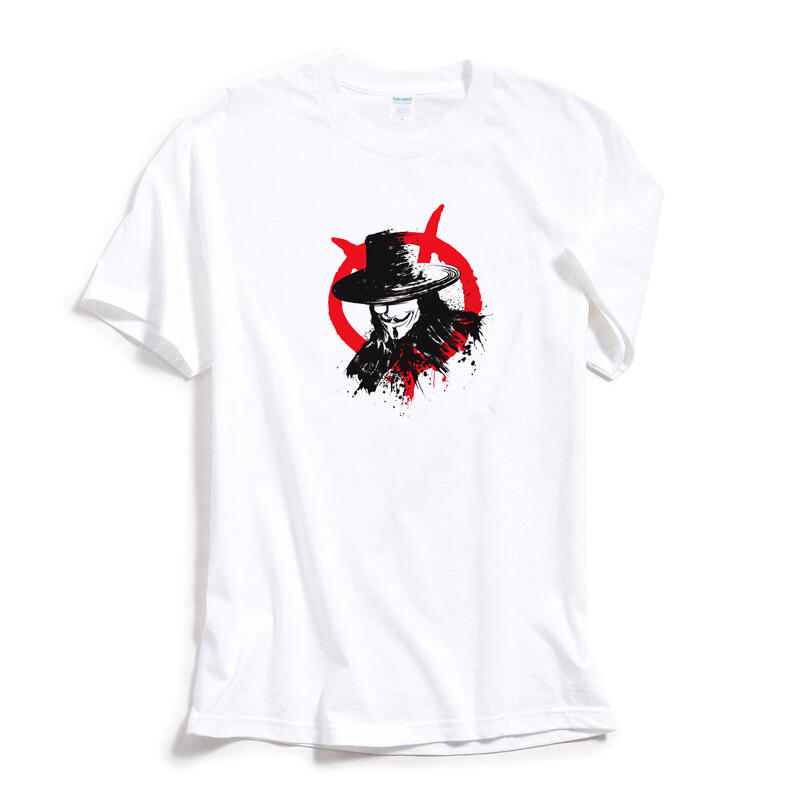 V for Vendetta 短袖T恤 2色 V怪客 反政府 電影 面具 相片人物