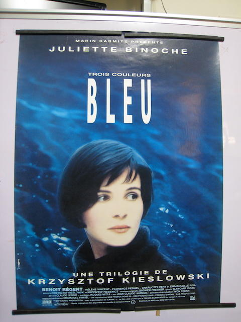 Blue 藍色情挑 電影海報 (1993) 奇士勞斯基三色三部曲 茱麗葉·畢諾許 Juliette Binoche主演