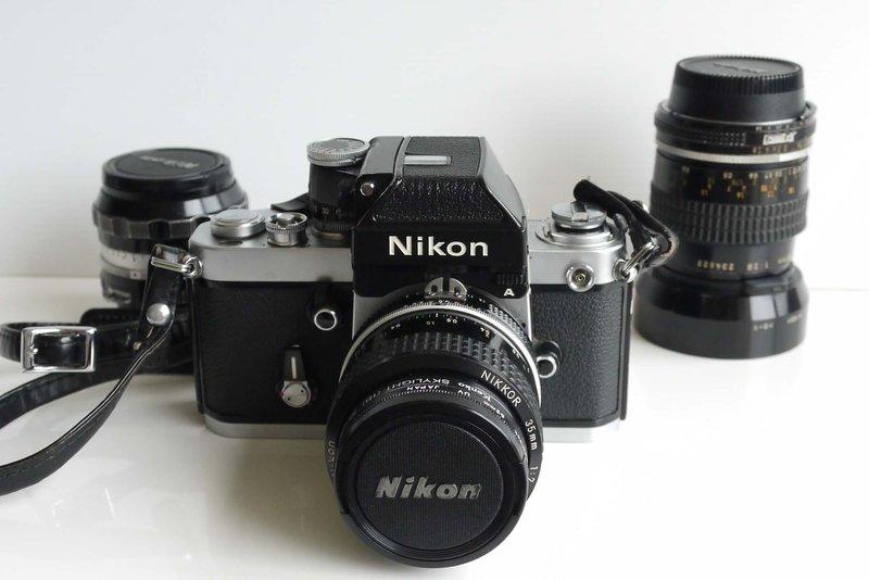 NIKON F2 A單眼機械式相機&另有3顆鏡頭35mm,24mm,55mm一起出售~