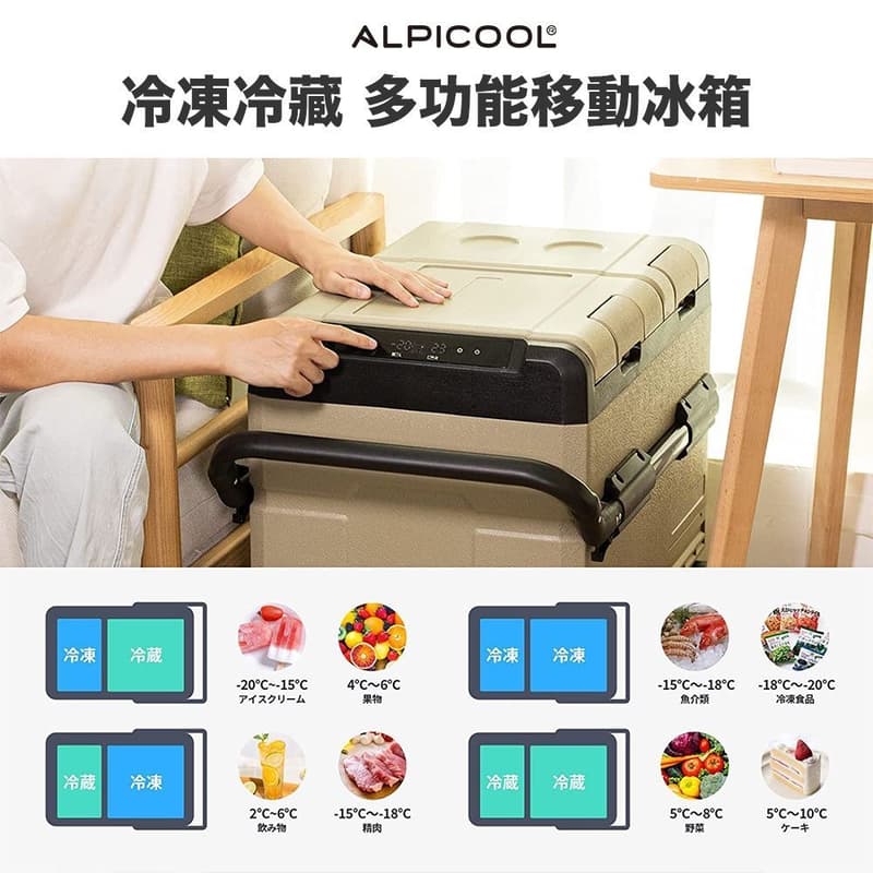 台灣現貨 Alpicool 冰虎 戶外冰箱 TAW45 TAW55 冷藏 冷凍 露營冰箱 行動冰箱 車宿 壓縮機製冷