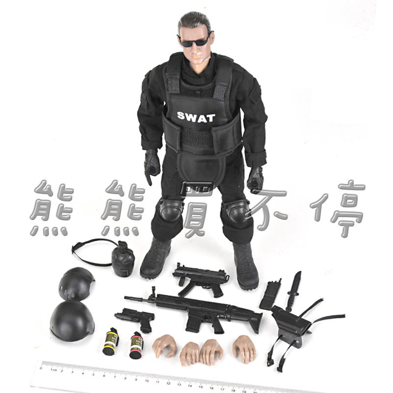 [台灣現貨-超值升級版] 1/6 多關節 多配件 迷彩兵人 30cm 軍事模 - 特警隊 SWAT 12吋兵人 可動人偶