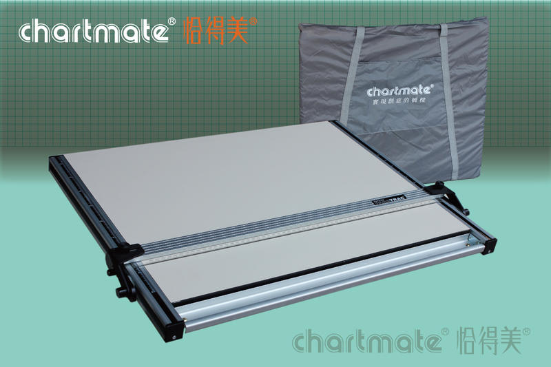 chartmate 恰得美： 378DM-90  攜帶式製圖板/軌道平行儀 A1 60*90cm