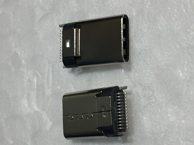 【IF】USB 3.1 TYPE C 連接器 connector 24pin 夾板 焊線式 TYPE-C 公頭 C/M