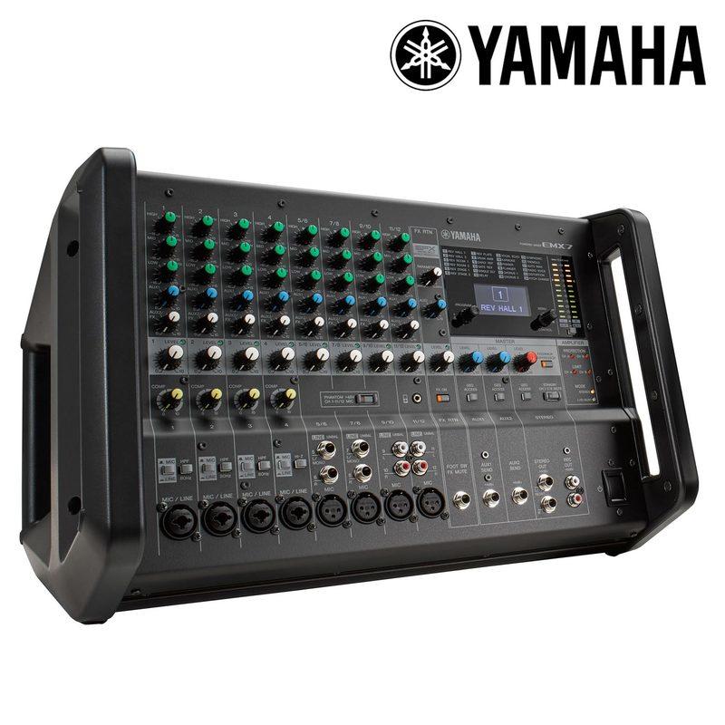 小叮噹的店-YAMAHA EMX7 功率混音機 高功率混音擴大器 710瓦+710瓦 內建效果器