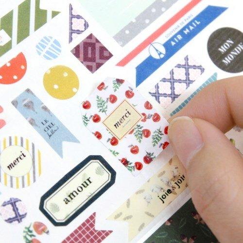 ◎。Bafa。◎ 韓國GMZ~ Petit Deco ver.5 小裝飾 北歐風格多功能裝飾標籤貼紙組(8入)