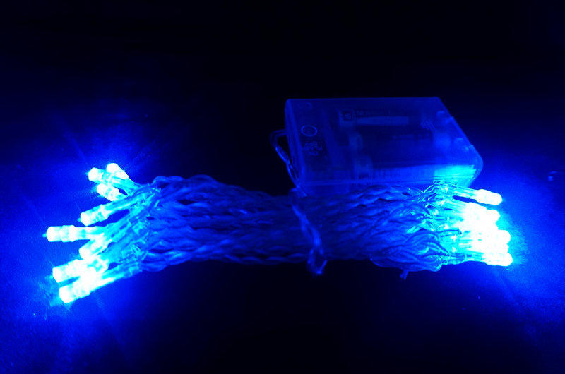 發光派對屋(西門中華店)@LED20顆燈電池燈串(藍色250CM)