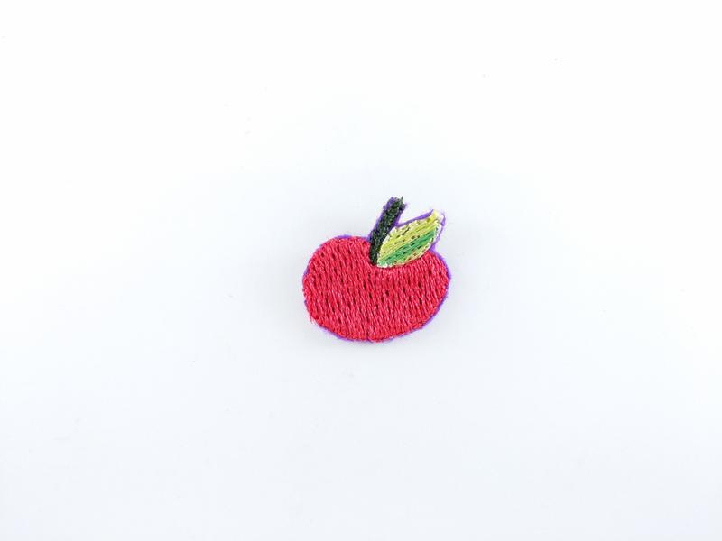 水果-蘋果 刺繡貼片 燙片貼布 補丁 燙布片 衣服 夾克
