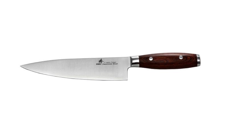 臻品坊 < 臻 高級料理刀具> ~日本進口三合鋼系列~ VG-10 類楓木柄牛刀(210mm)