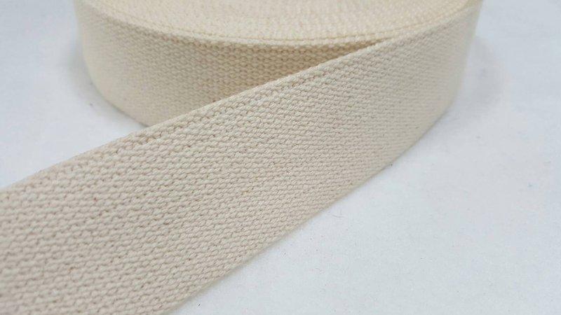『 永富 』36mm (1 1/2英吋) 米色棉織帶 書包帶 台灣製造,另有 織帶車縫,織帶加工,機械化裁剪服務