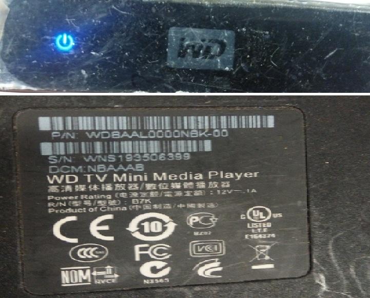 二手WD TV Mini 多媒體播放器(上電有反應當測試報帳零件機)