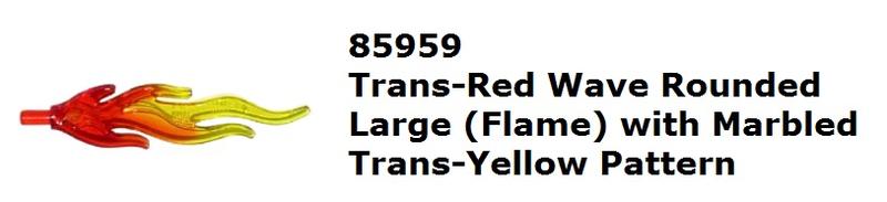 【磚樂】LEGO 樂高 85959 6172283 Trans-Red Wave Rounded Large 透明紅大火