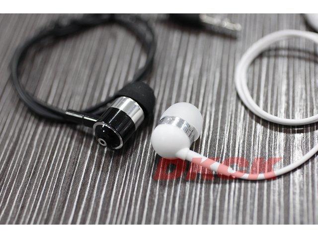 DKCK~<重低音高音質>短線入耳式單耳耳機 3.5mm插頭 藍芽耳機可用 長度約為黑色-63.5公分/白色-63公分
