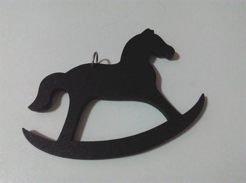 一件10元 木製小馬裝飾項鍊墜子 黑色(只有墜子)