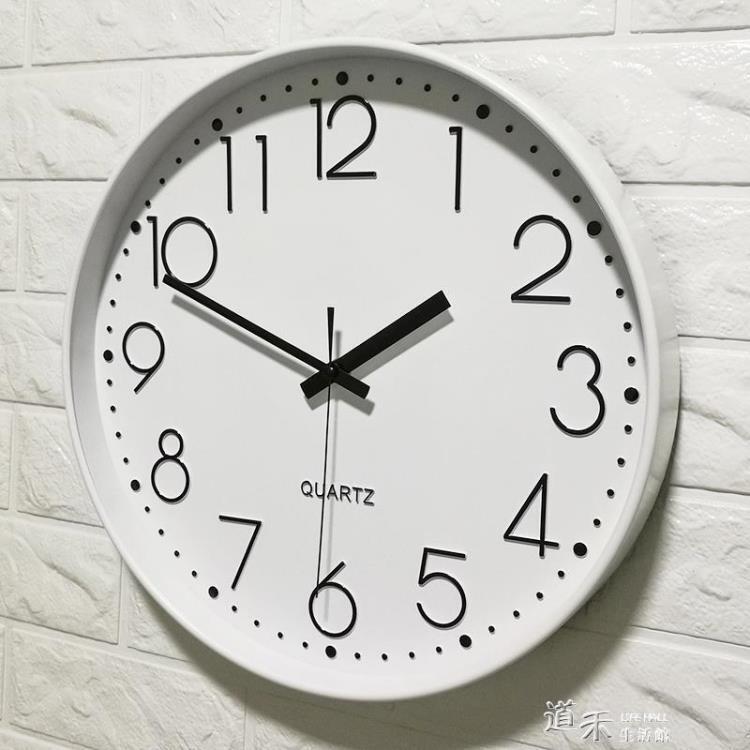 14英寸鐘錶掛鐘客廳現代簡約大氣家用石英鐘創意靜音圓形時鐘掛錶YYS 交換禮物
