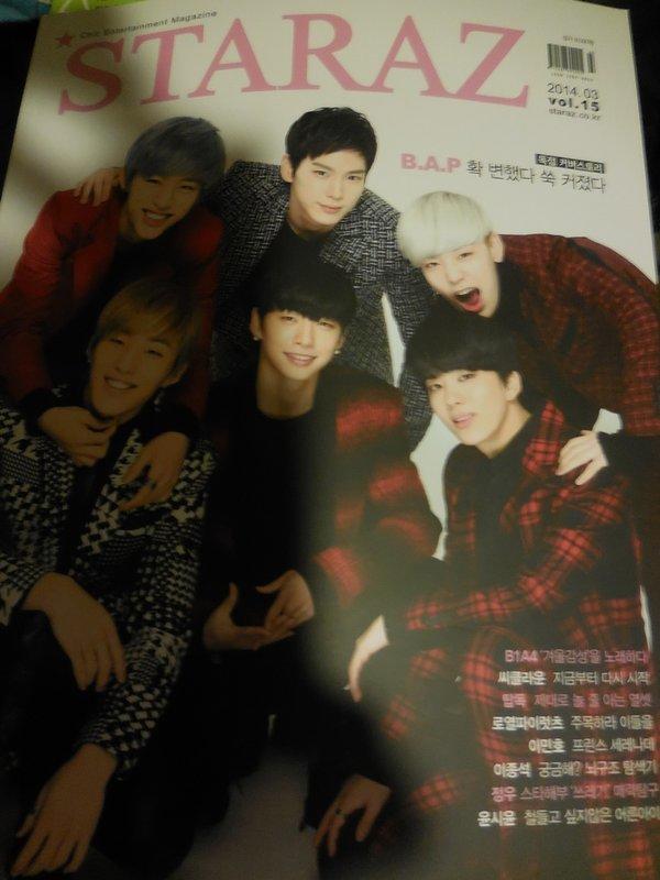 韓雜 STARAZ 2014年3月號 B.A.P、B1A4、李鍾碩、李敏鎬、尹施允(含運400)