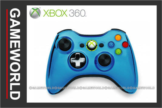 【無現貨】微軟 XBOX360 無線控制器 Chrome 鍍鉻 特別版 亮藍色(XBOX360周邊)2012-05~【電玩國度】