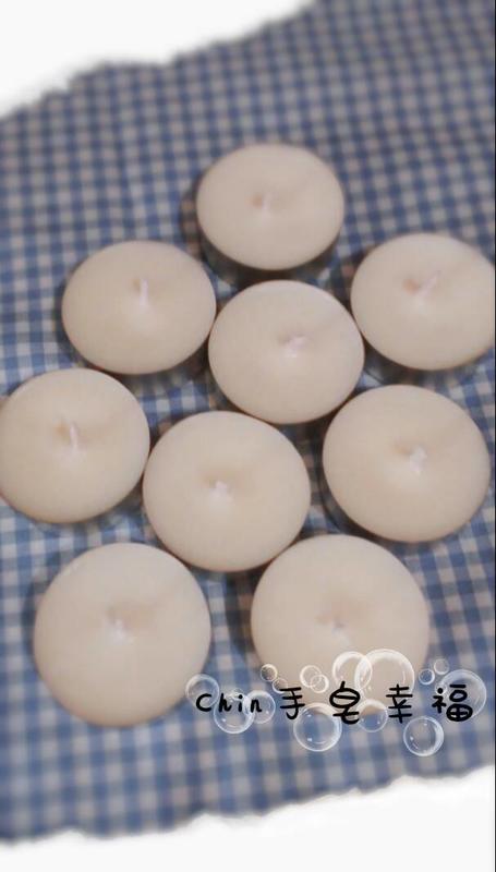 Chin手皂幸福(手工皂)-環保無煙環保大豆蠟燭-白色12入