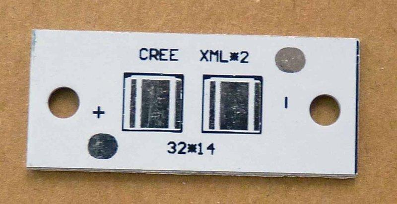 LED DIY鋁基板CREE XML  2 LED   32x14 mm  No.17