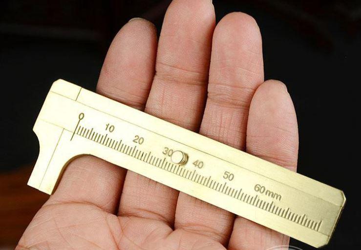 迷你游標卡尺 文玩銅質卡尺 便攜雙刻度卡尺 純銅8公分 精度0.1MM