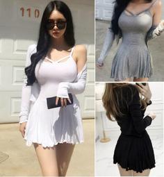 JS D11 春秋夏 2件式洋裝 背心洋裝+小外套 連衣裙 ...