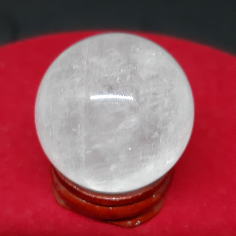 天然4公分白水晶球附底座