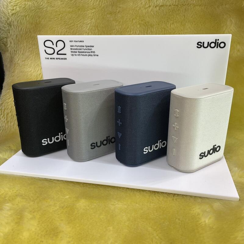 [官方授權經銷] SUDIO S2 迷你攜帶式 藍牙喇叭 (可串聯) 音響 喇叭 防水 IPX5 續航力高 視聽影訊