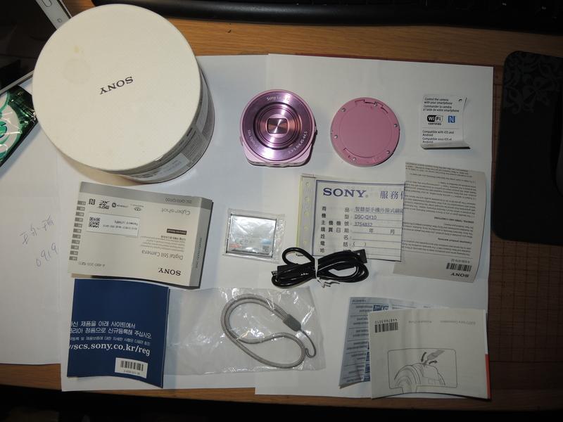 極新盒裝 玫瑰 粉紅色 SONY DSC-QX10 智慧型 手機 外接式 鏡頭 相機 自拍 單眼 類單眼_參QX100白