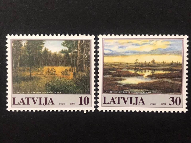 拉脫維亞1998 自然保護區 套票2全 70元