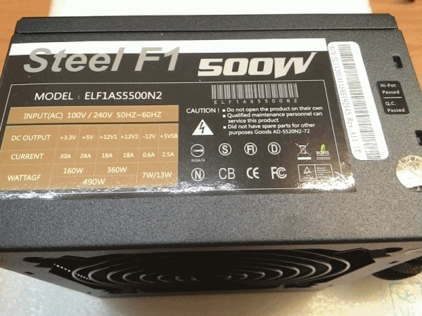 電源供應器 Steel F1 500w 電源 Power 80+ 靜音風扇 全編織束線 超靜音 安規 電腦電源 畬的店